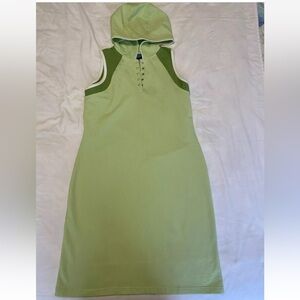 D FUDA Sport green hooded sleeveless dress size M
